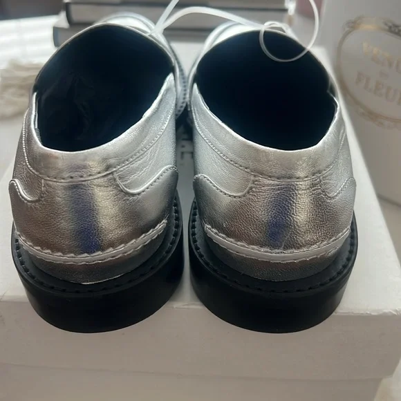 JW ANDERSON WOMENS SILVER LOAFERS NWT - Picture 4 of 5